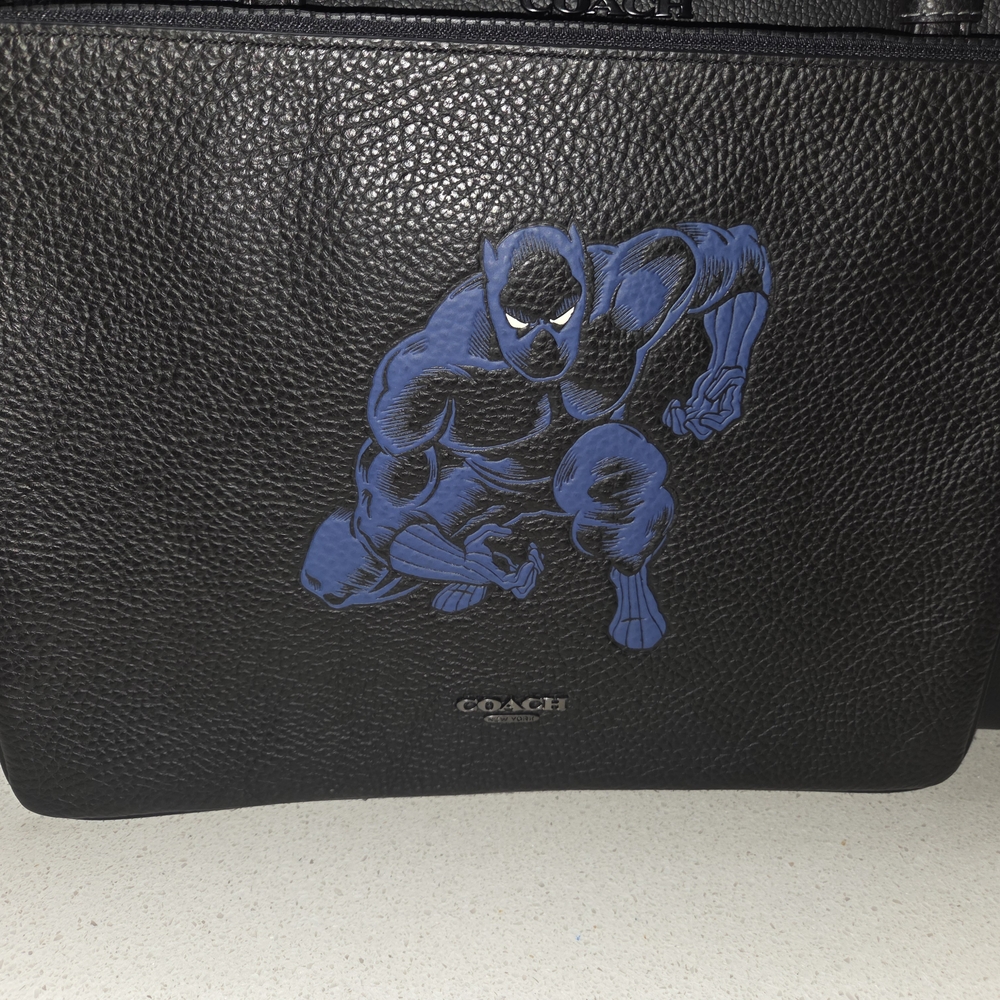 Coach Marvel Black Panther Leather Pouch